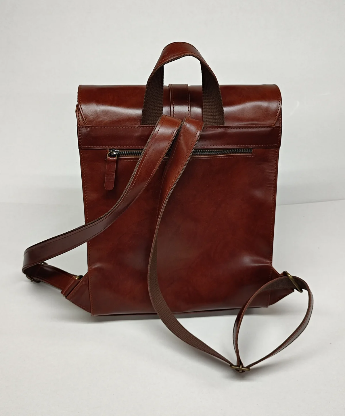 Vintage Style Leather Backpack - Image 4