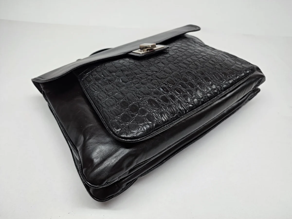Croc Style Leather Briefcase - Image 3