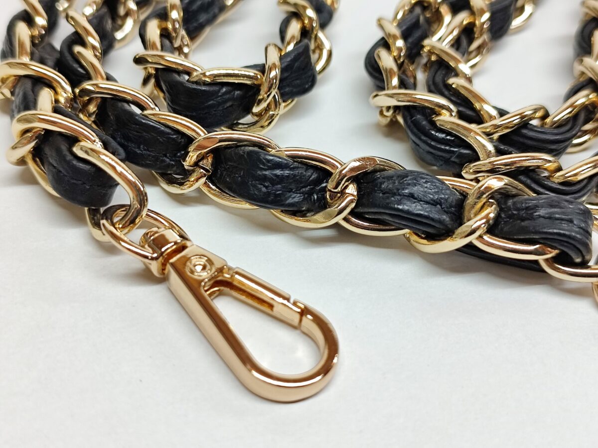 Grained Leather Chain Strap - Image 3