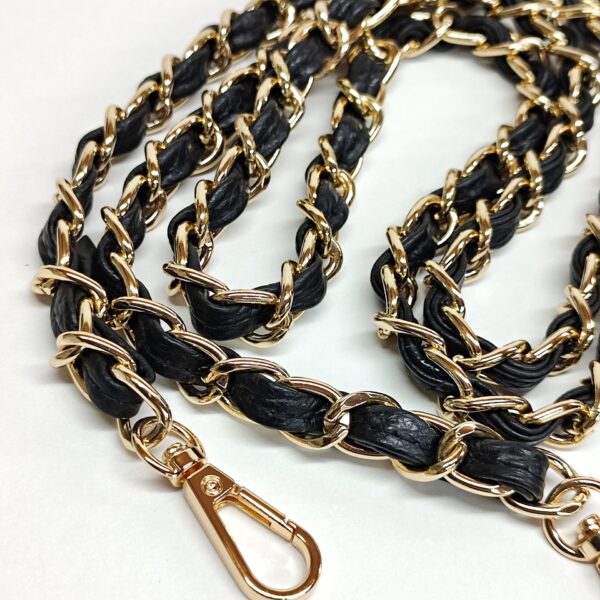 Grained Leather Chain Strap