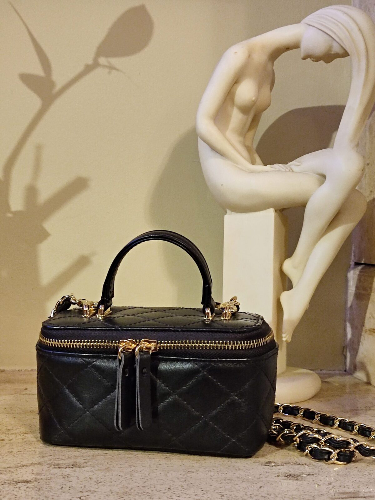 Quilted Small Barrel Bag - Image 6