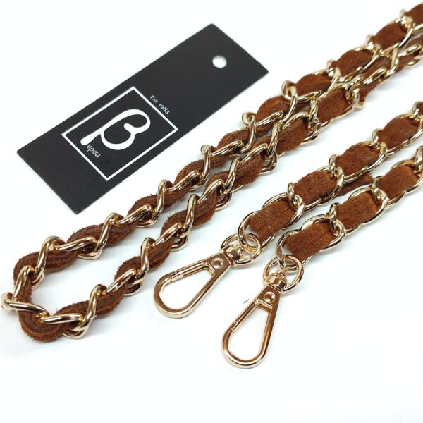 Suede Leather Chain Strap