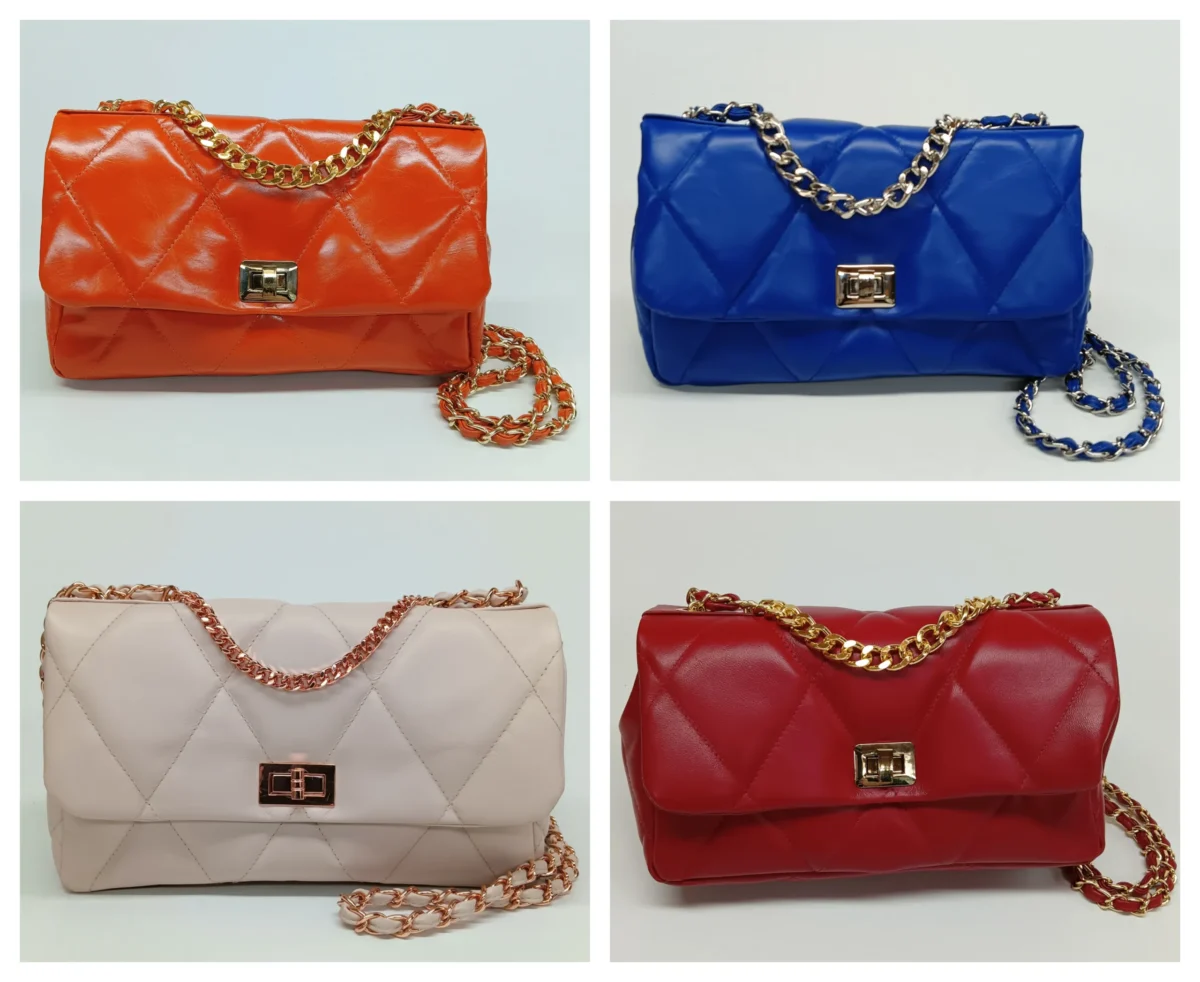 Medium Diamonds Genuine Leather Bag - Image 5