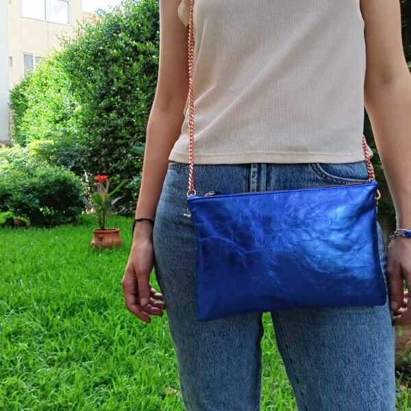 Metallic Diamond Clutch