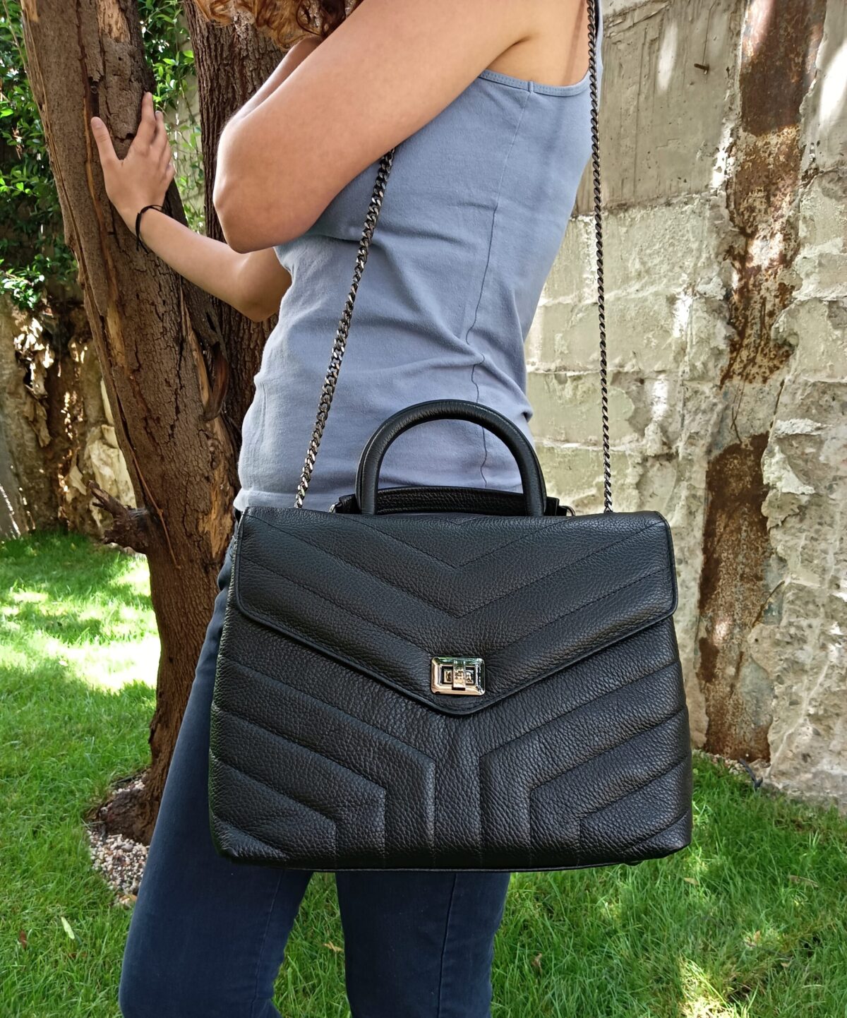 Chevron Max Top Handle Bag - Image 2