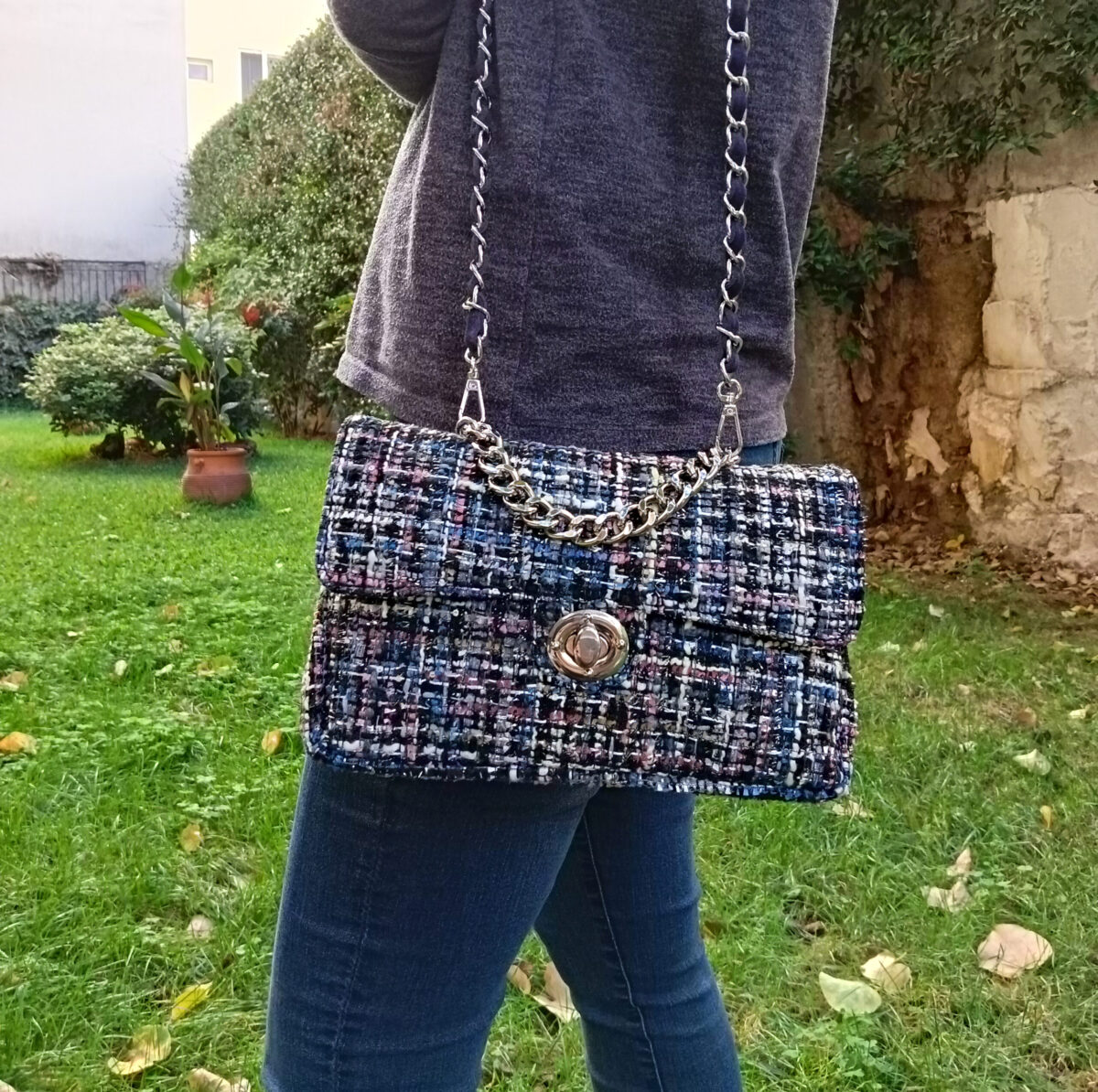 Tweed Diamond Bag - Image 14