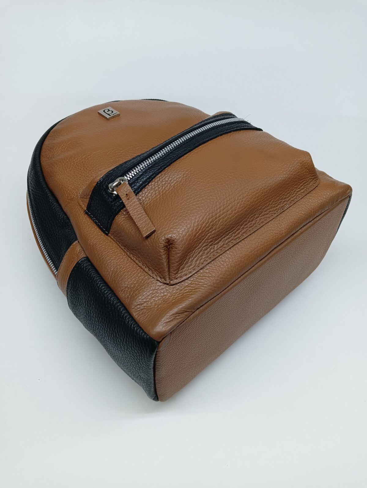 Genuine Leather Oval Backpack - Image 3