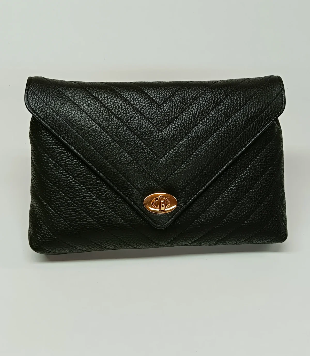 V Grained Diamond Clutch Bag - Image 3