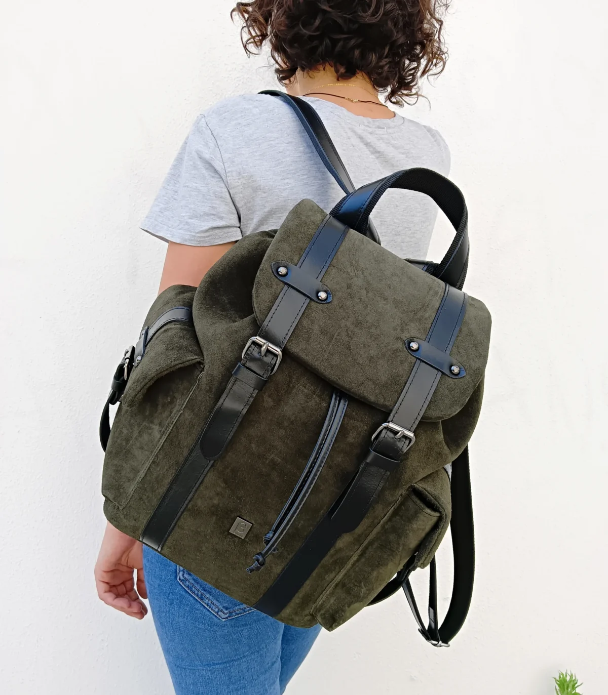 Genuine Suede XL Backpack - Image 2