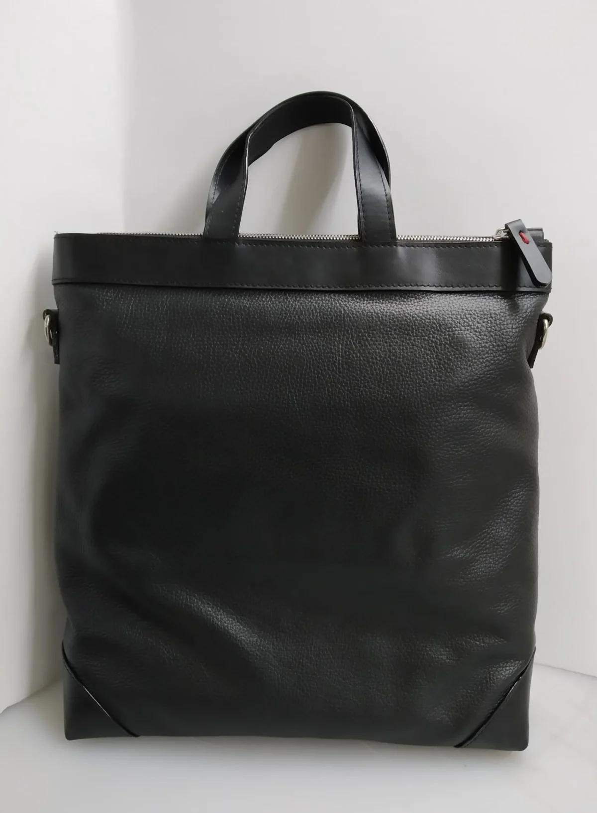 Double Style Grained Leather Bag - Image 2