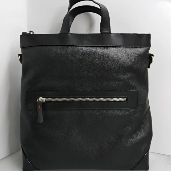 Double Style Grained Leather Bag