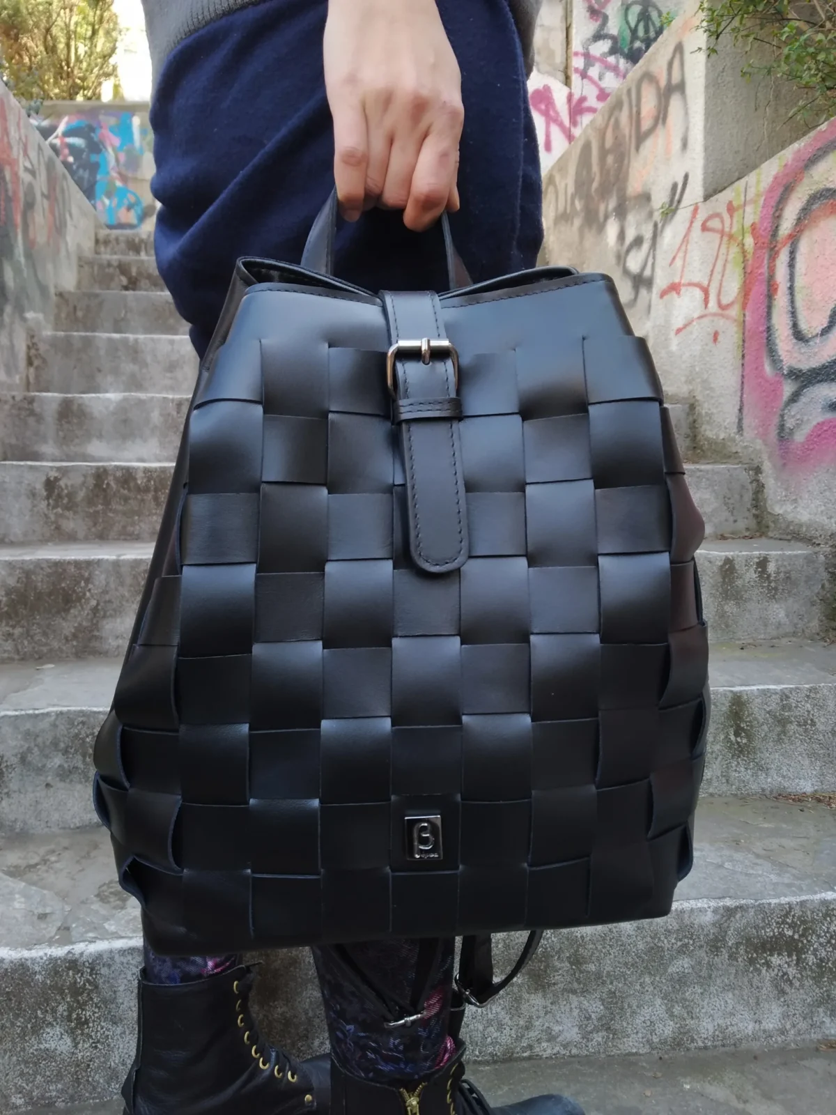 Patchwork Leather Juno Backpack - Image 5