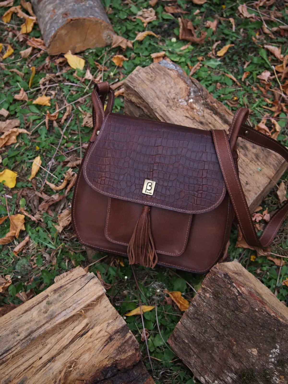Brown Pearl Tassel Bag - Image 2