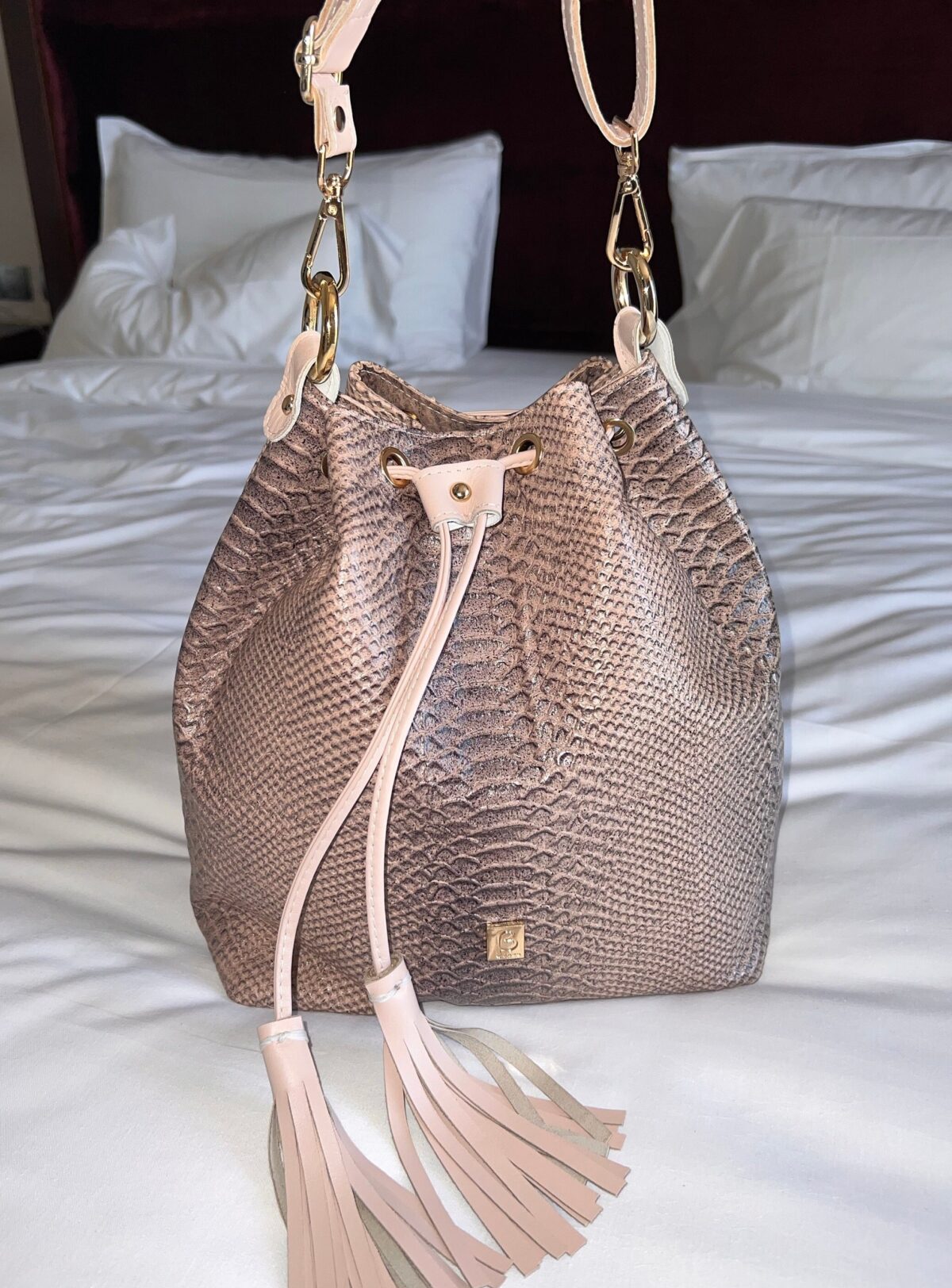 Snake Instinct Convertible Bucket Bag - Image 7