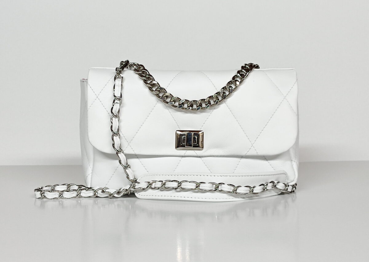 Medium Diamonds Genuine Leather Bag - Image 3