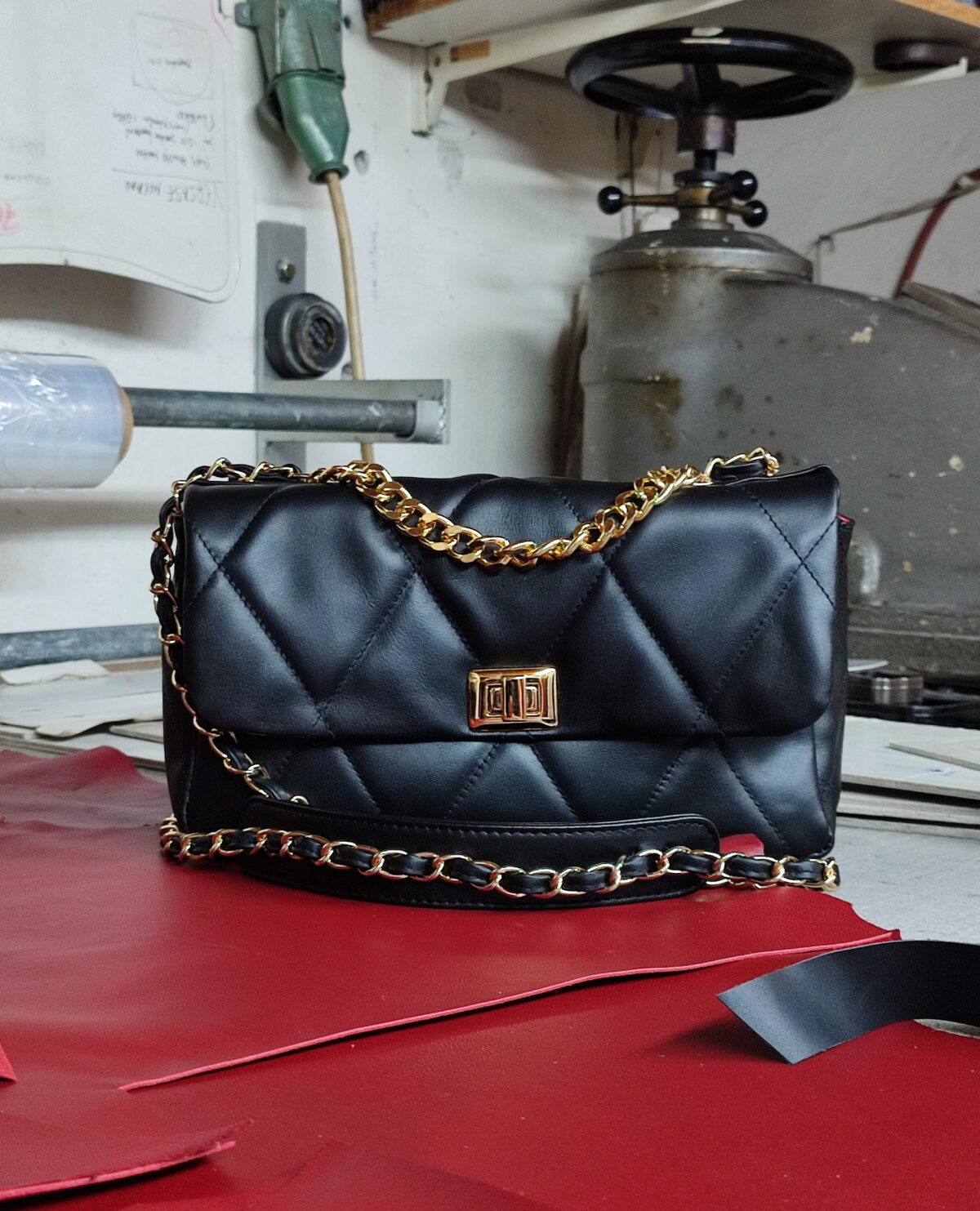 Medium Diamonds Genuine Leather Bag - Image 2