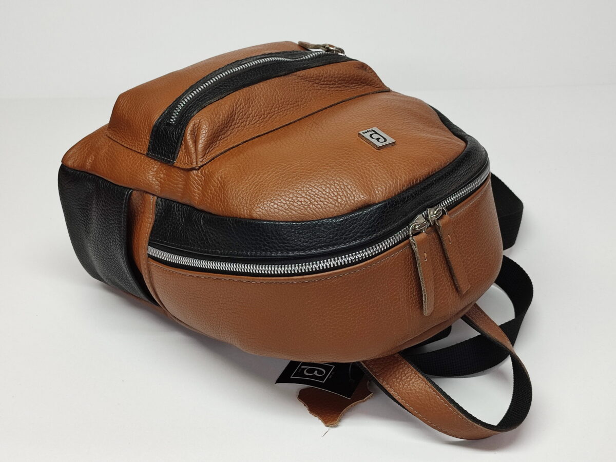 Genuine Leather Oval Backpack - Image 4
