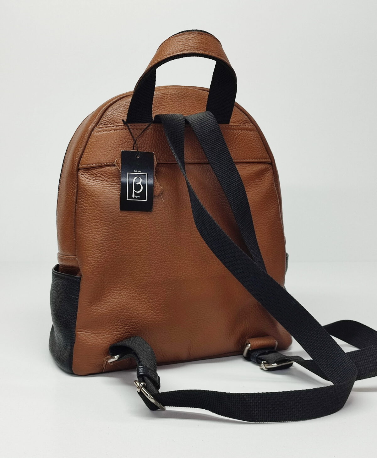 Genuine Leather Oval Backpack - Image 3