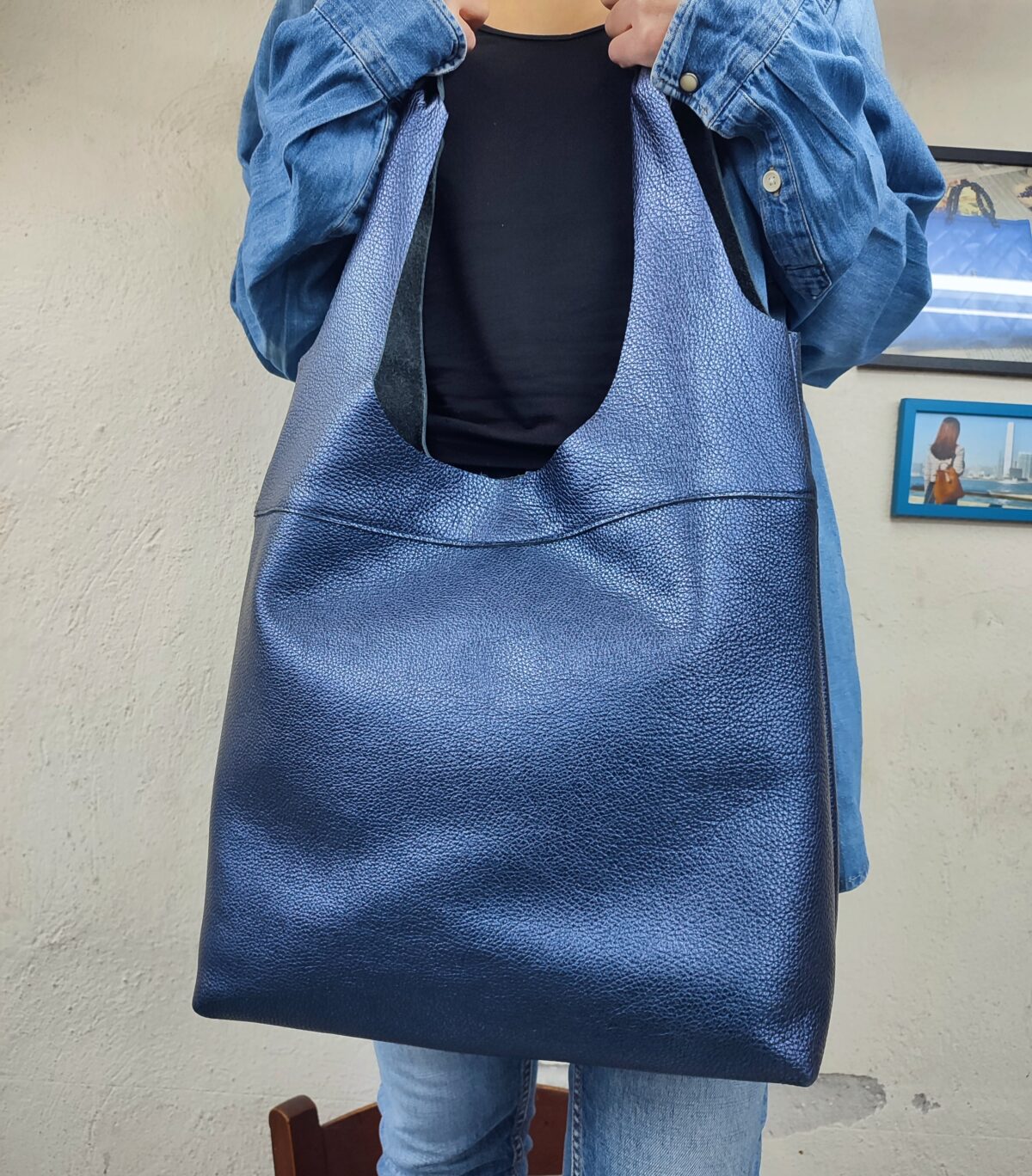 Caviar Leather Boho Bag - Image 6