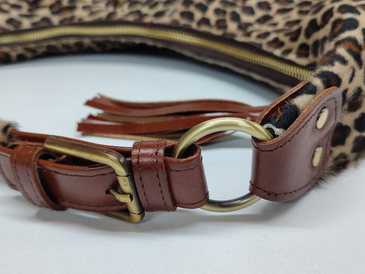 Leopard Genuine Leather Hobo Bag - Image 3