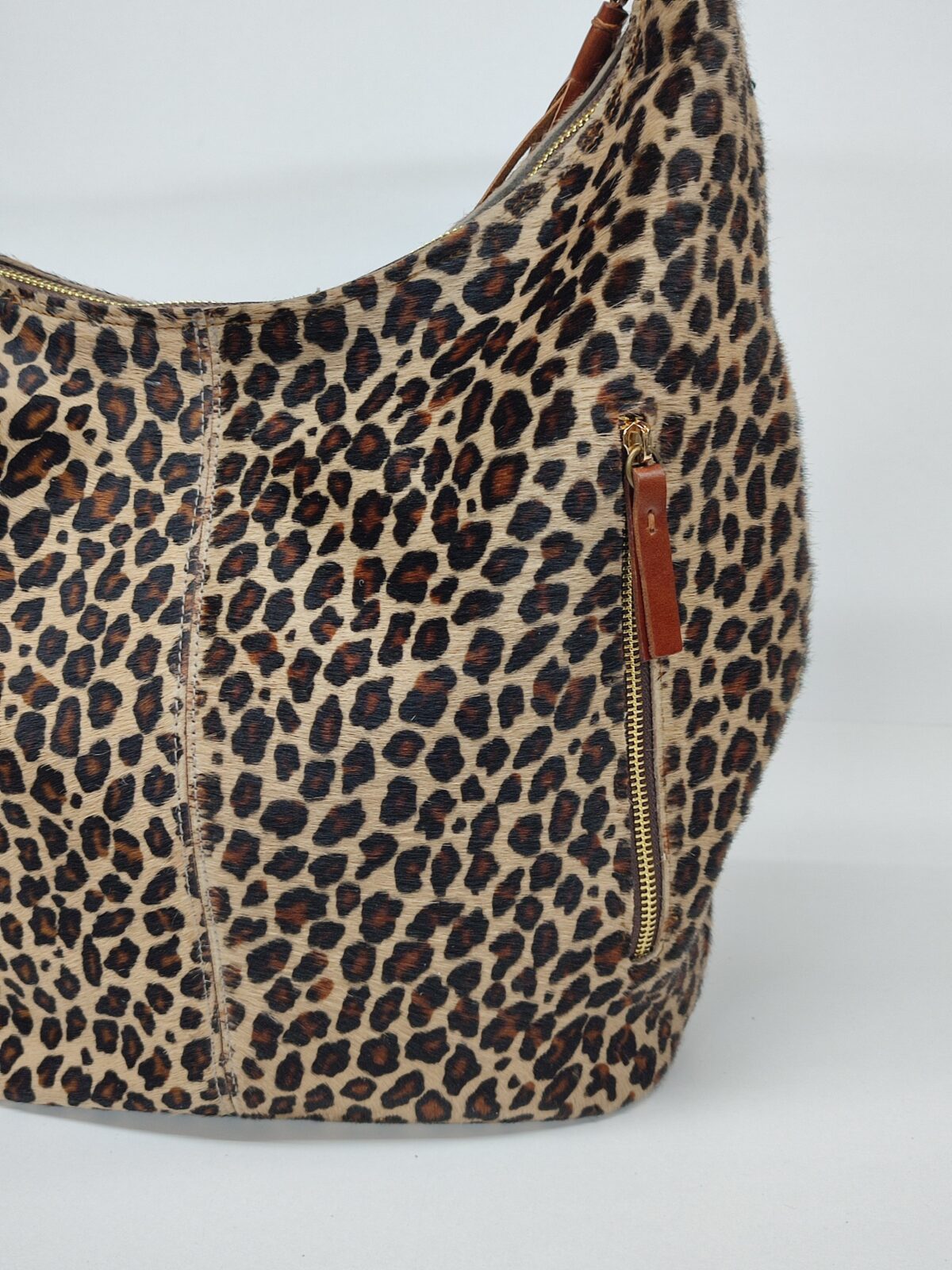 Leopard Genuine Leather Hobo Bag - Image 4