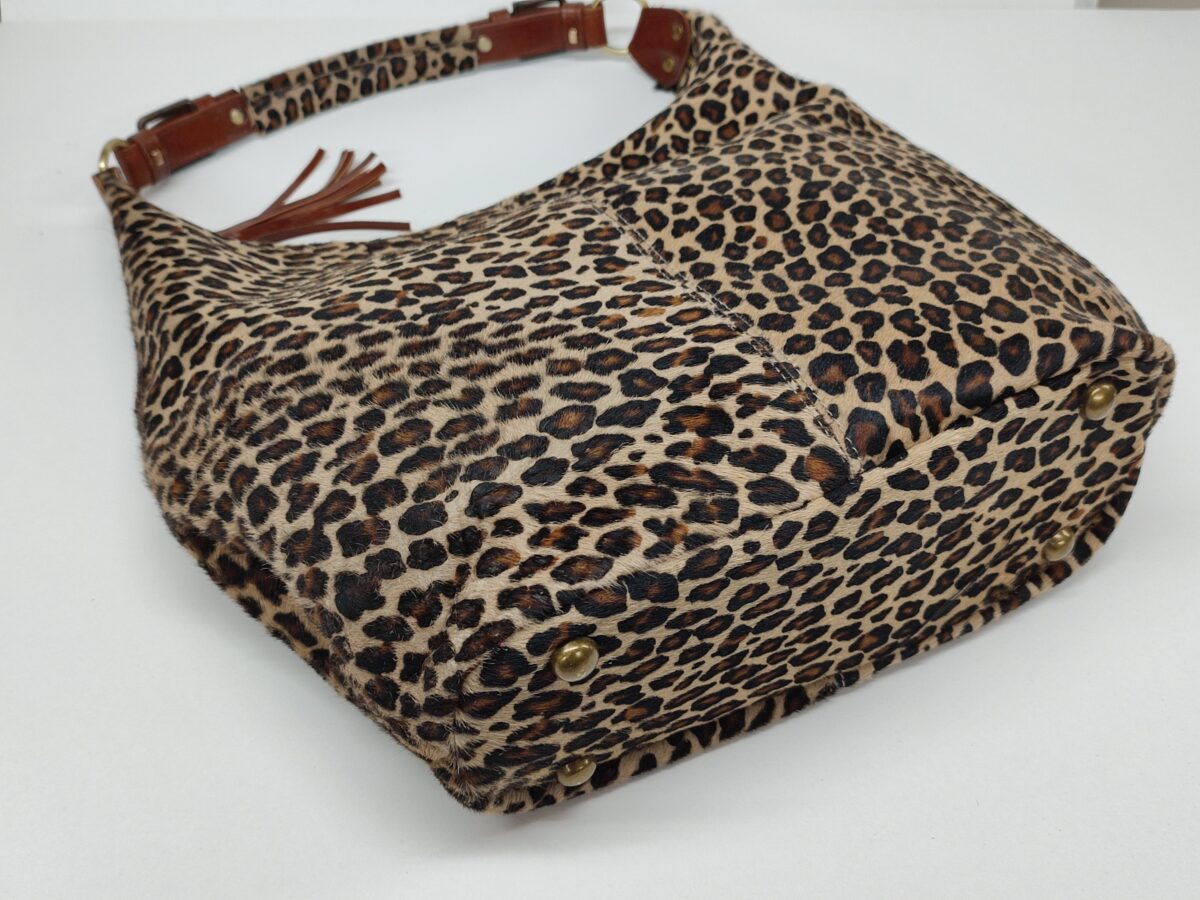 Leopard Genuine Leather Hobo Bag - Image 5