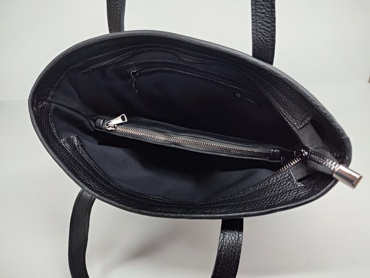 Classic Grained Leather Tote - Image 4