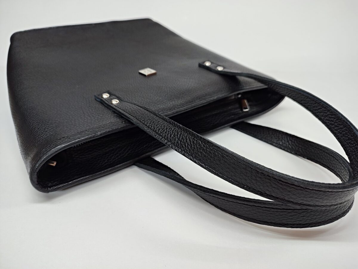 Classic Grained Leather Tote - Image 3