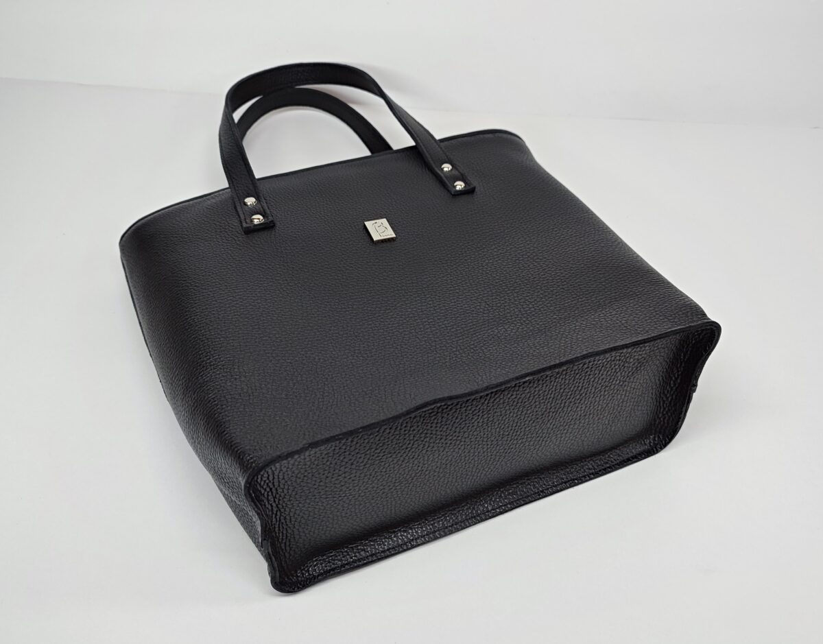 Classic Grained Leather Tote - Image 6