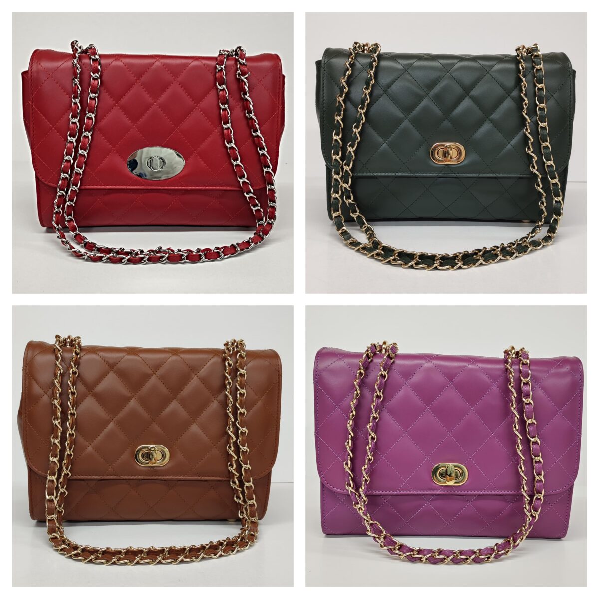 Quilted Gem Flap Bag - Image 7