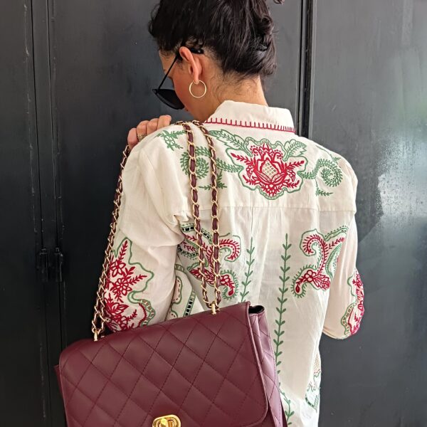 Quilted Gem Flap Bag