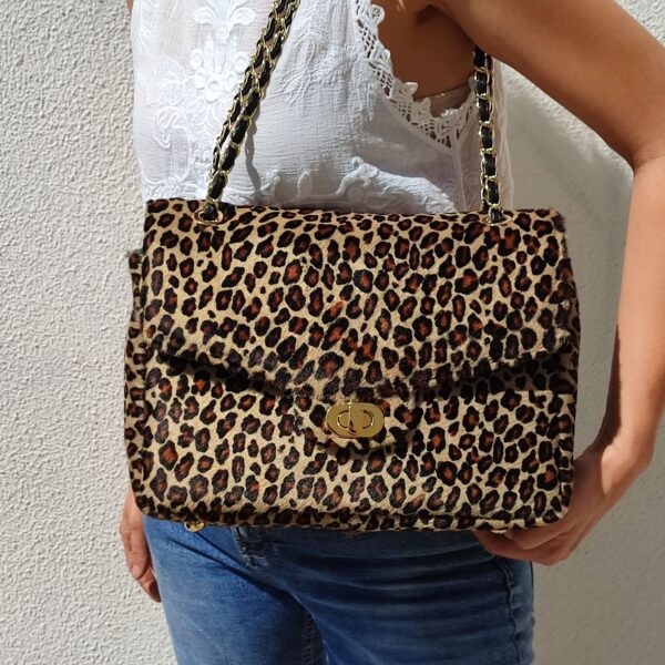 Leo Fur Max Leather Bag