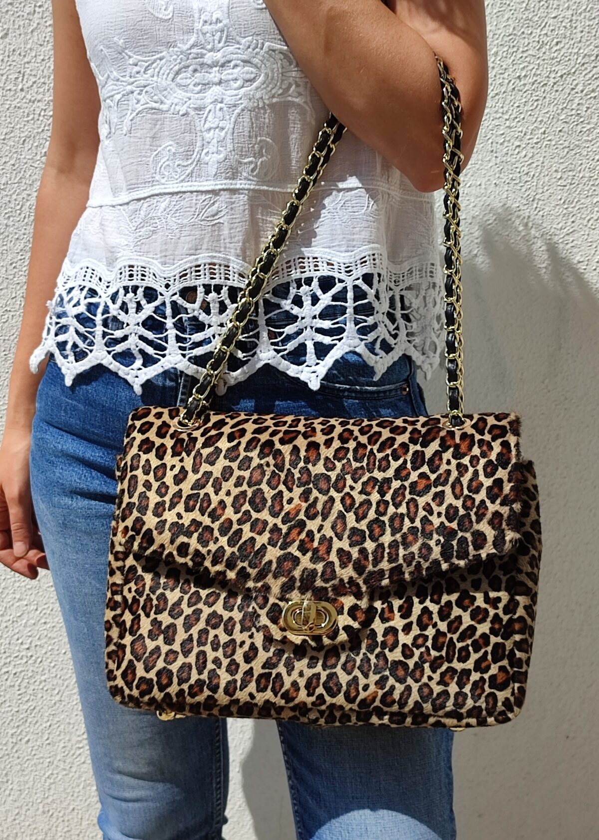 Leo Fur Max Leather Bag - Image 9