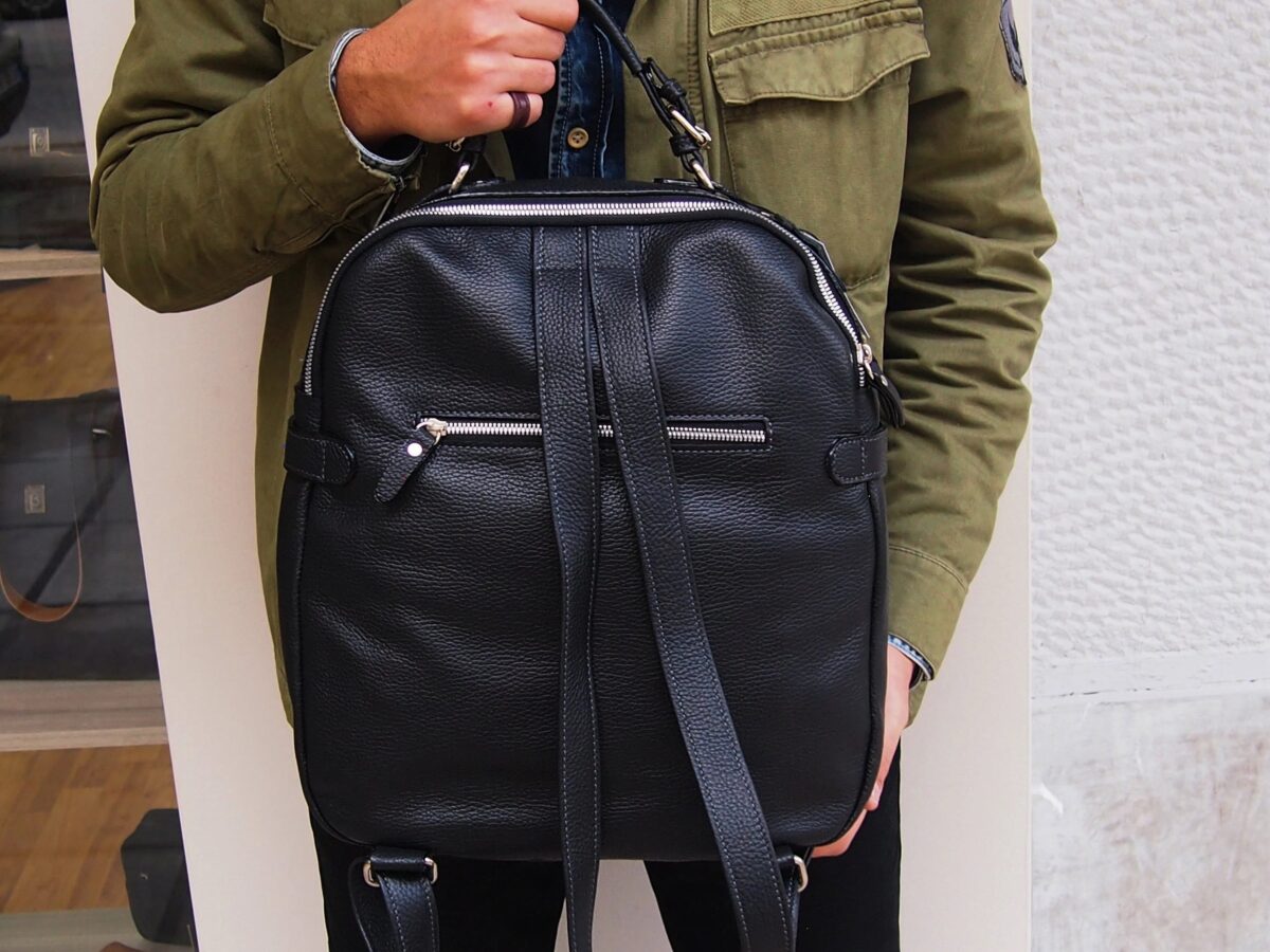 Large Leather Urban Backpack - Image 2