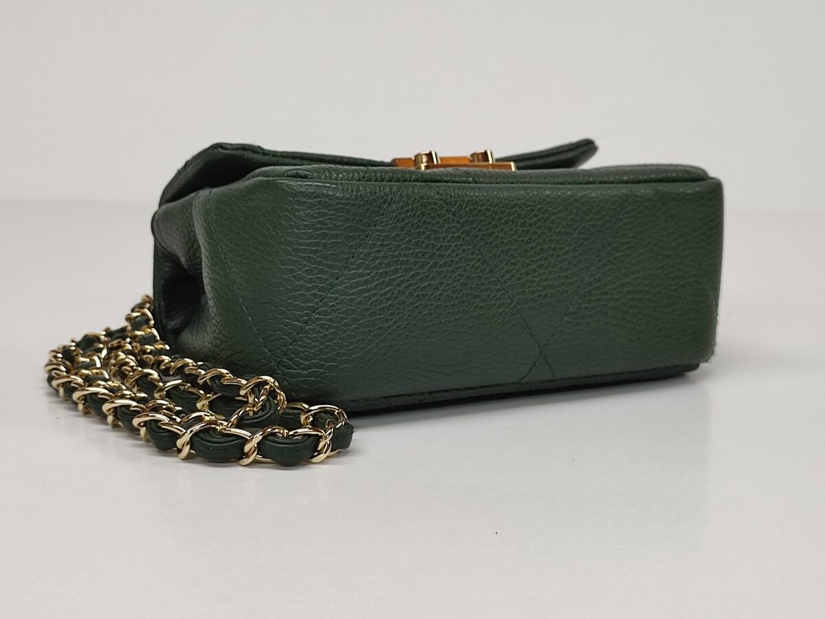 Small Boxy Grained Leather Purse - Image 9