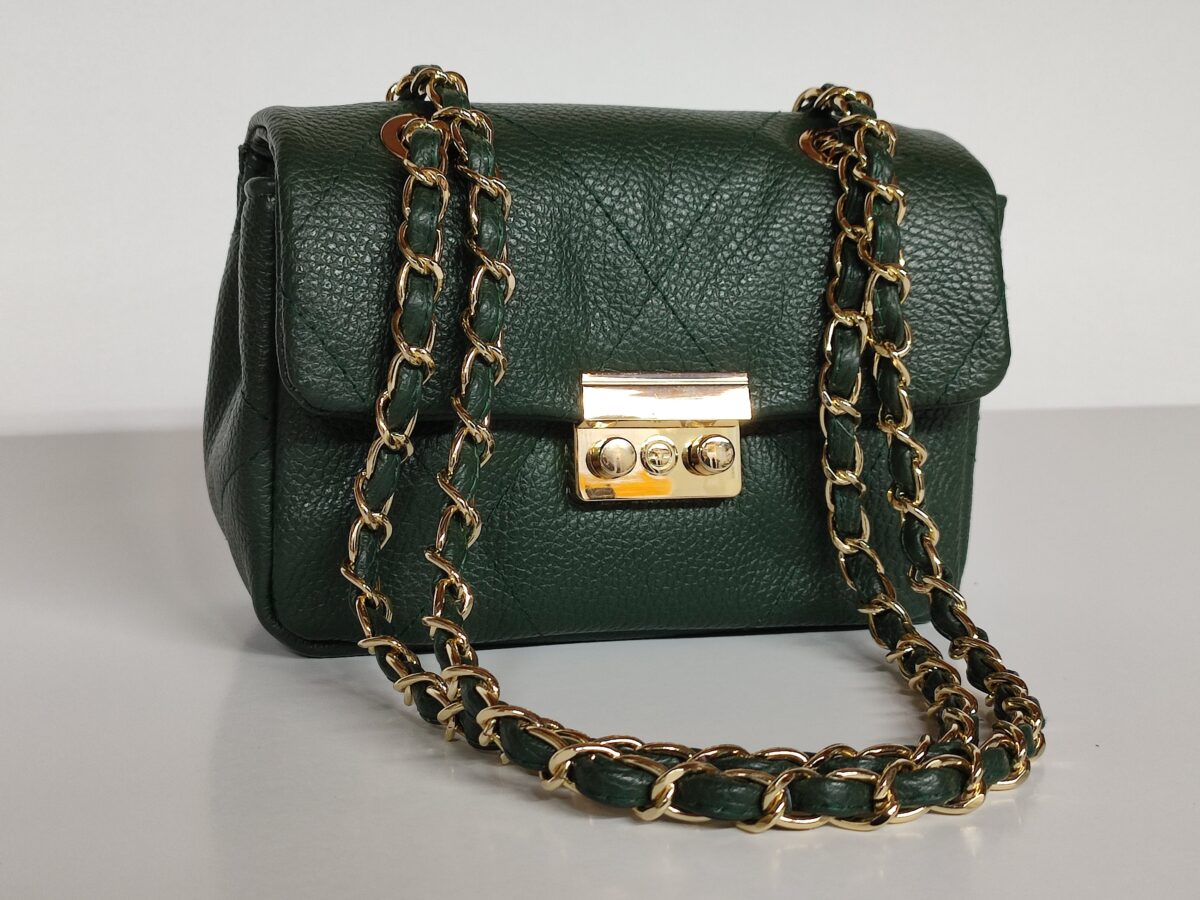Small Boxy Grained Leather Purse - Image 5