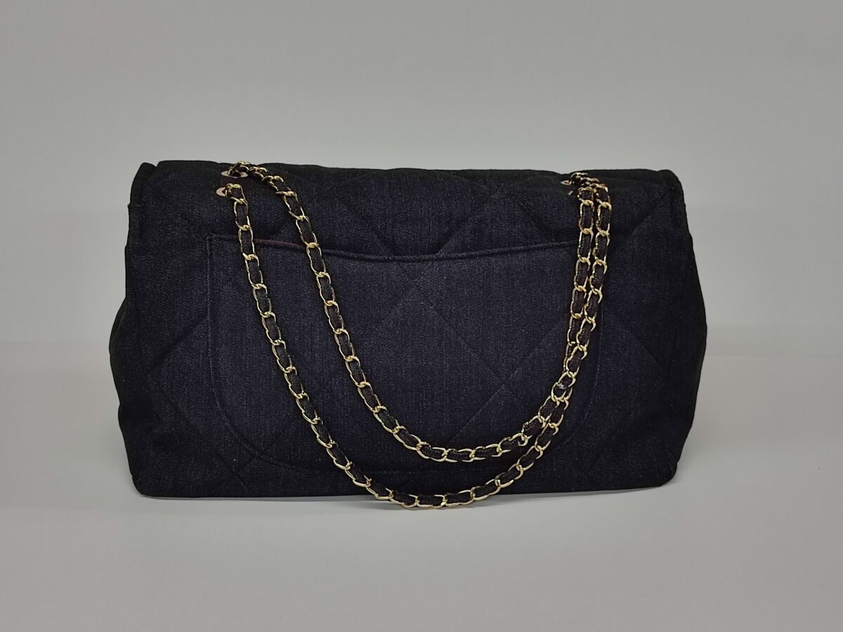 XXL Denim Flap Bag - Image 6