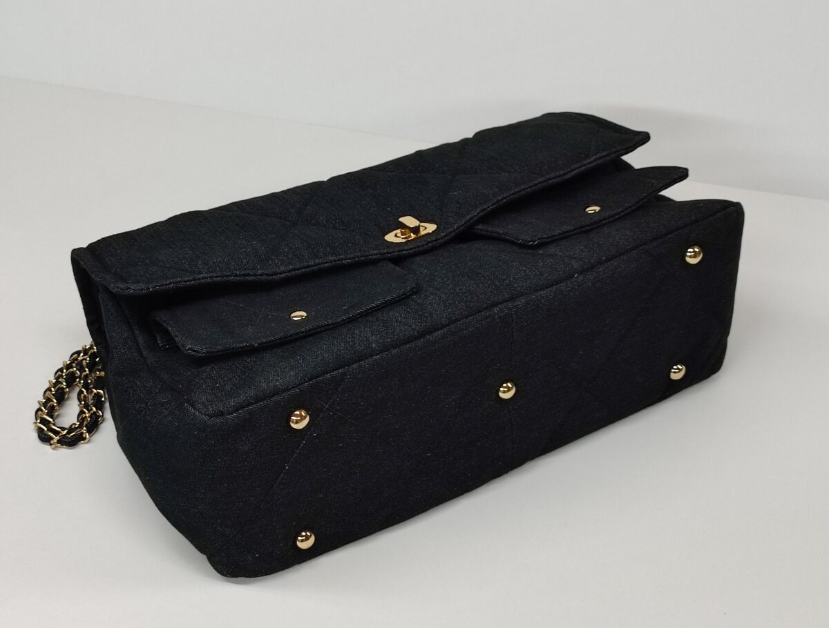 XXL Denim Flap Bag - Image 11