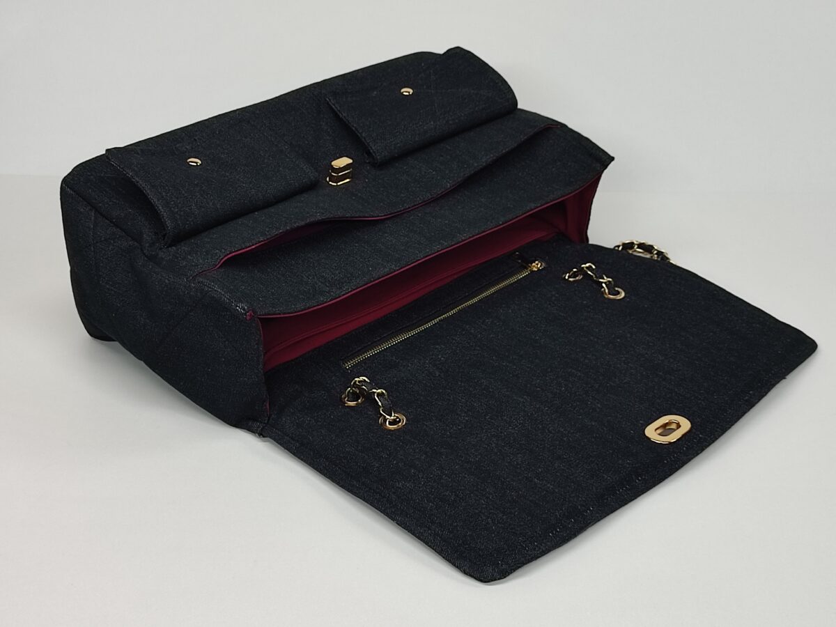 XXL Denim Flap Bag - Image 5