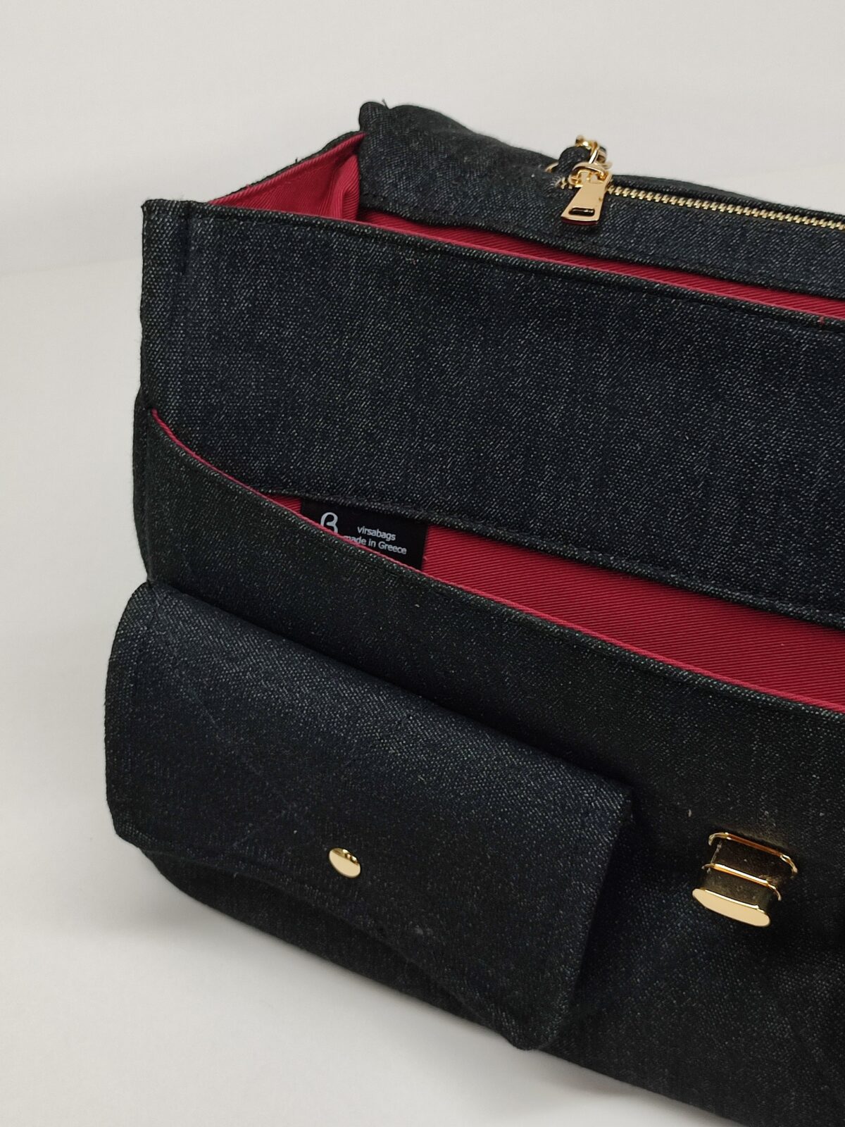XXL Denim Flap Bag - Image 3