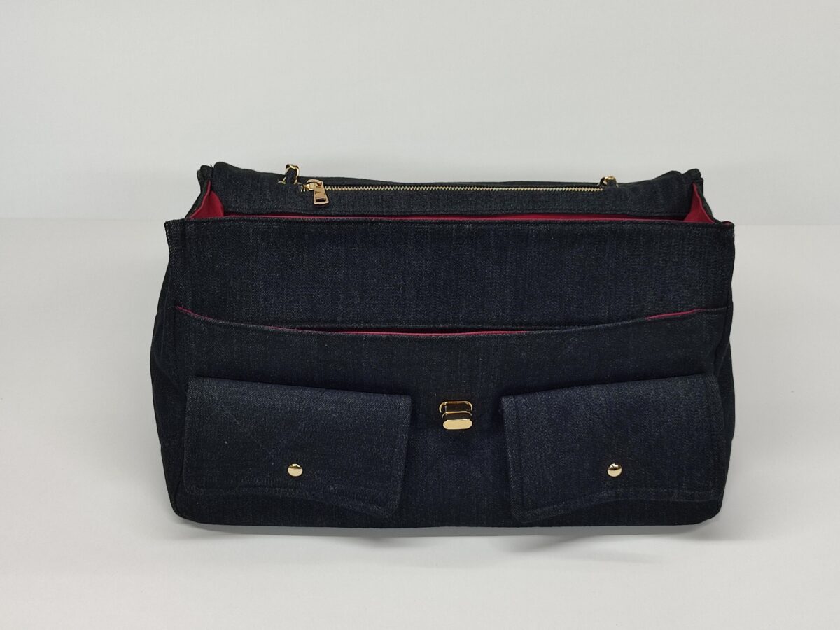 XXL Denim Flap Bag - Image 7