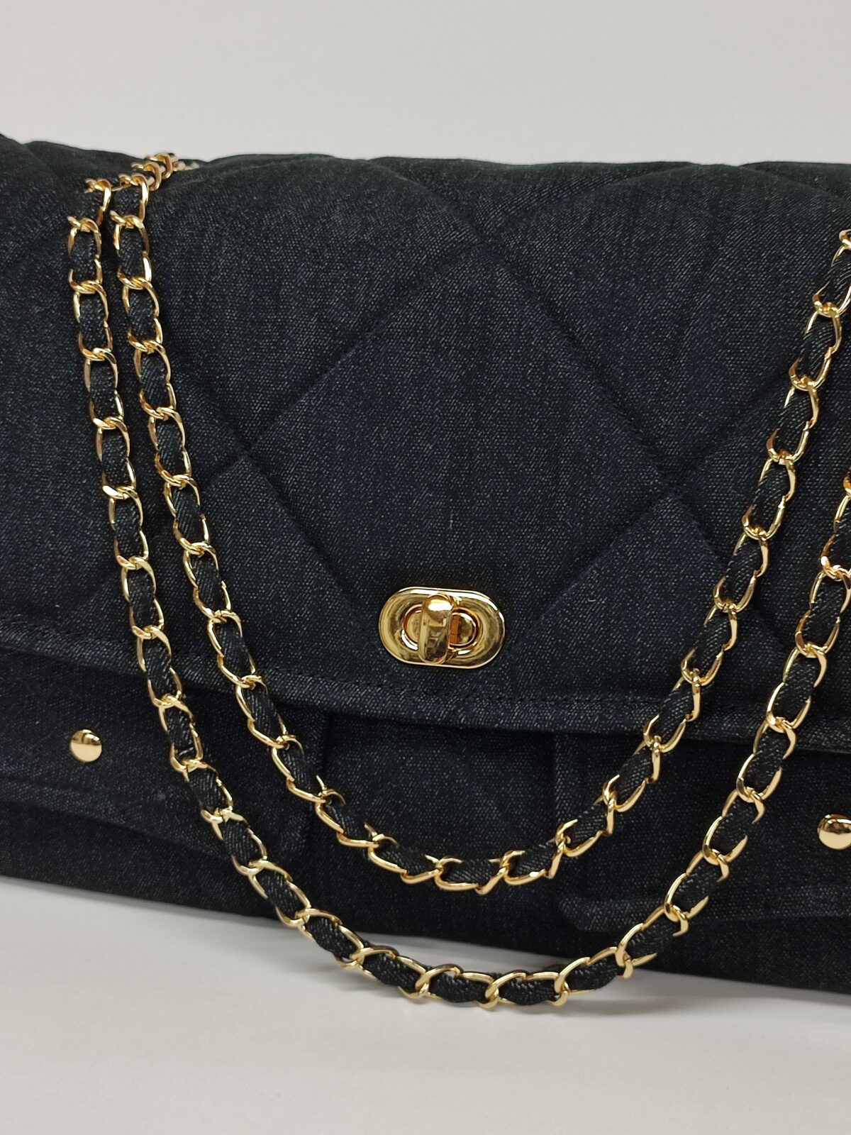 XXL Denim Flap Bag - Image 9