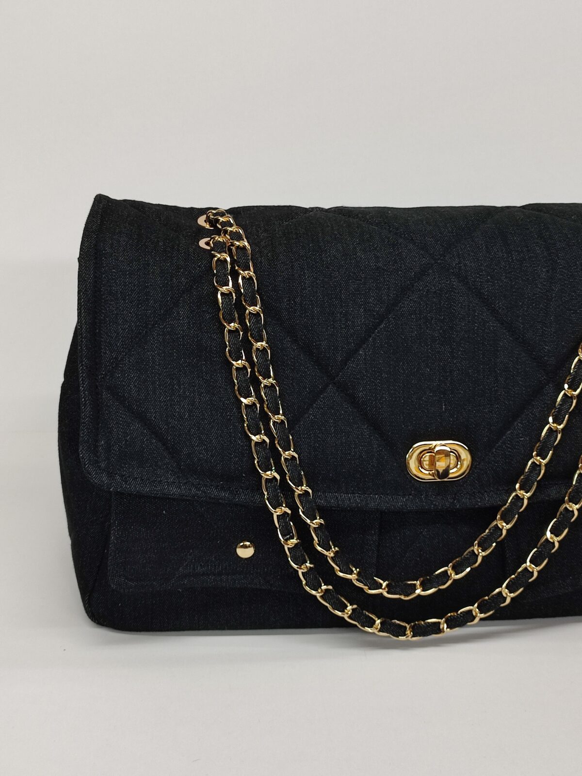 XXL Denim Flap Bag - Image 4