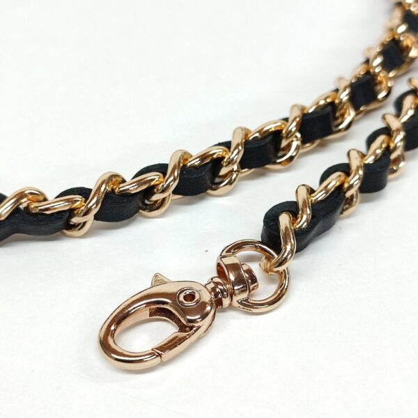 9 mm Thin Leather & Chain Strap