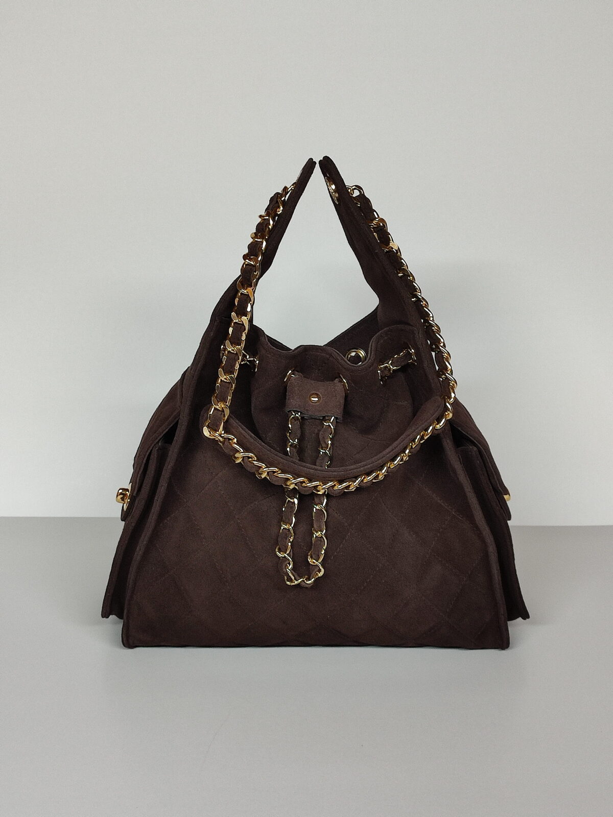 Luxury SUEDE Bucket Bag (Medium Size) - Image 5