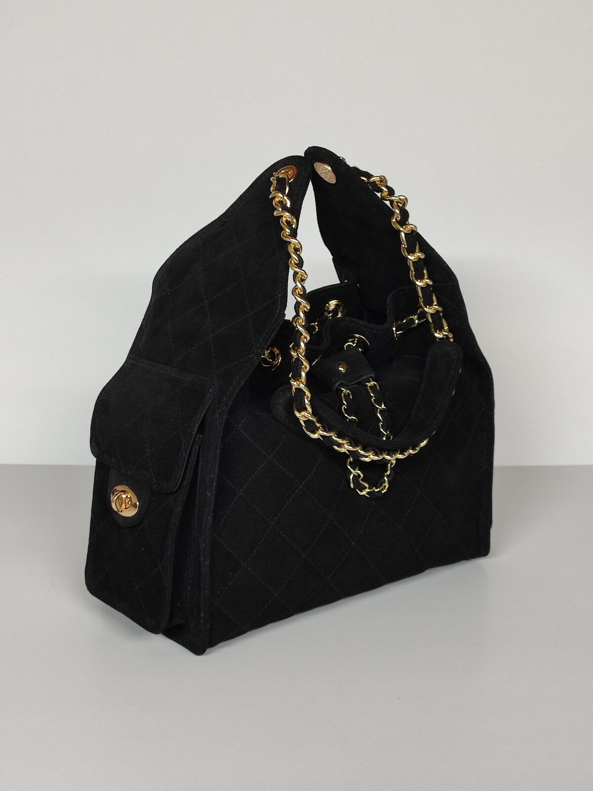 Luxury SUEDE Bucket Bag (Medium Size) - Image 9