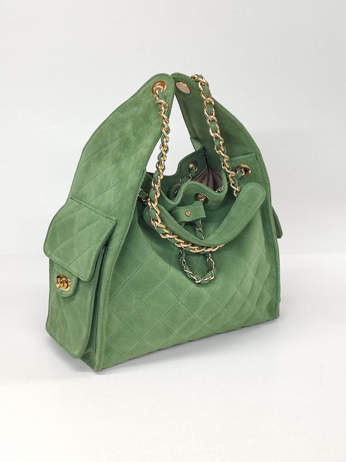 Luxury SUEDE Bucket Bag (Medium Size) - Image 6