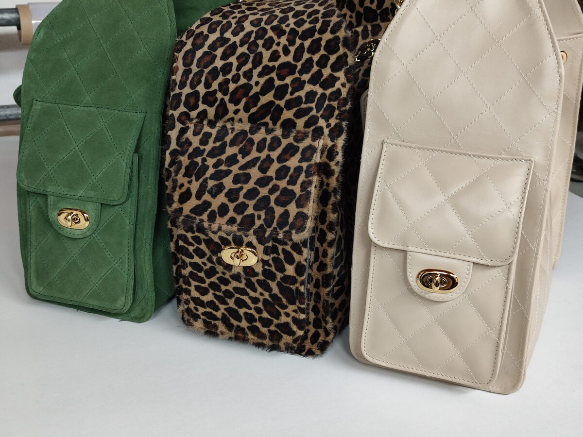 Leopard Fur Luxury Bucket Bag (Medium Size) - Image 4