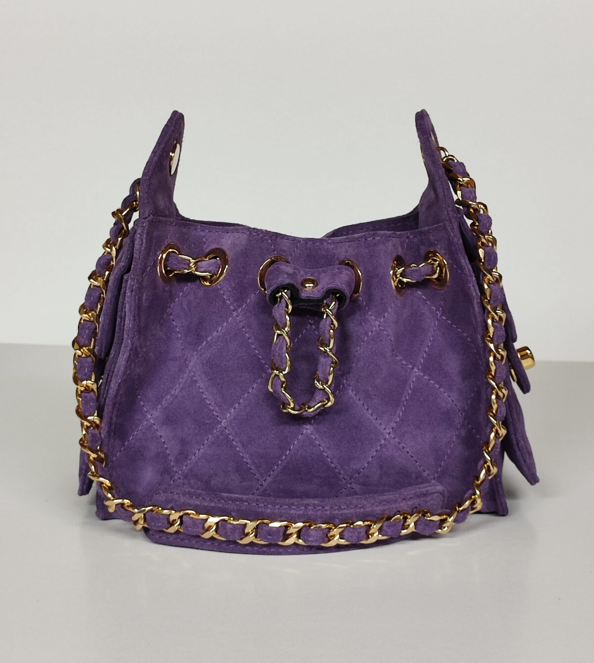 Luxury SUEDE Bucket Bag (Mini Size) - Image 4