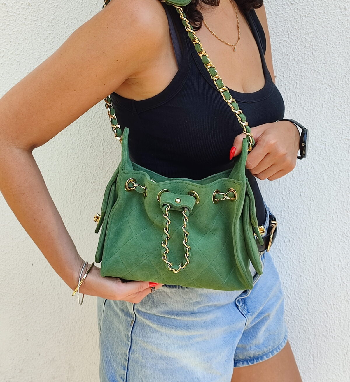 Luxury SUEDE Bucket Bag (Mini Size) - Image 8